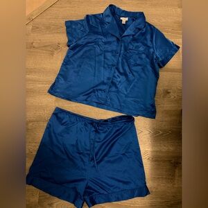 Cabernet Deep Blue Satin Sleepwear